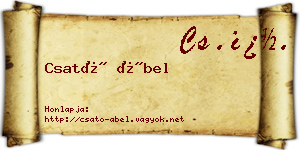 Csató Ábel névjegykártya