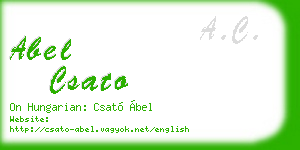 abel csato business card