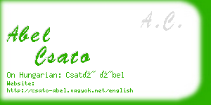 abel csato business card